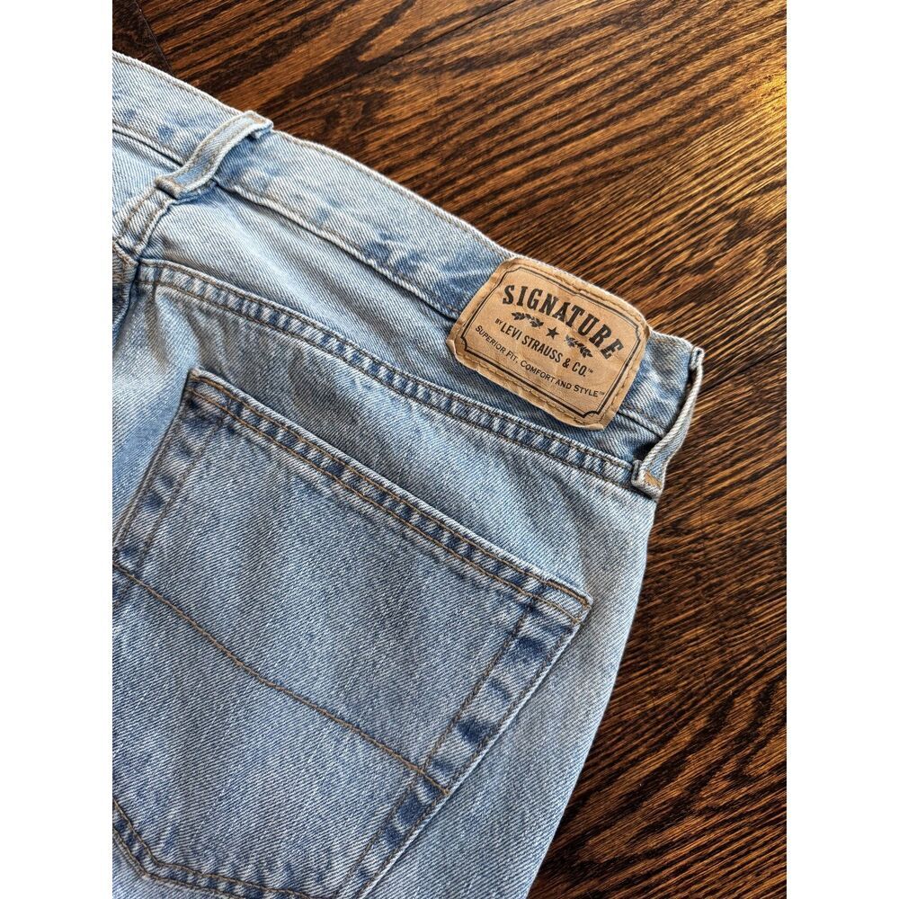 Signature by Levi Strauss Jeans Mens 36x29 Regular Fit Light Wash Straight Leg - Picture 6 of 6